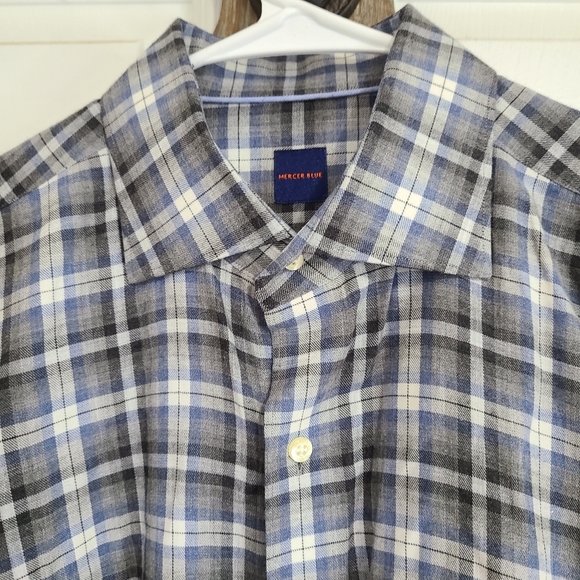 Mercer Men's Classic Long Sleeve Oxford Dress Shirt, Size: Medium Color: Brown - Picture 6 of 10